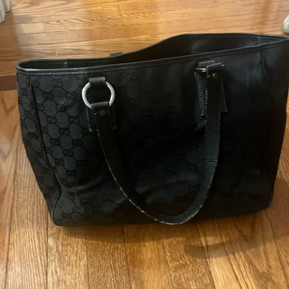 Gucci black canvas logo tote - Picture 2 of 7